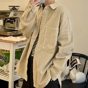 Zara Shirt Jacket Beige Denim SS23 NWT